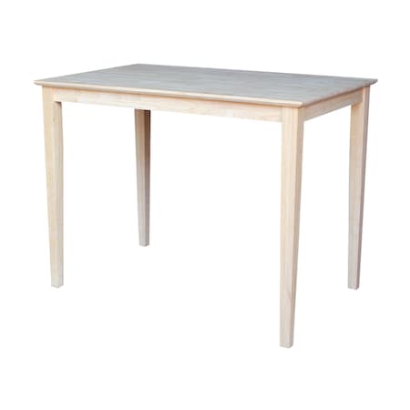 International Concepts Rectangle Solid Wood Top Table, Unfinished, 30 W, 48 L, 36 in H, Wood, Unfinished K-3048-36S